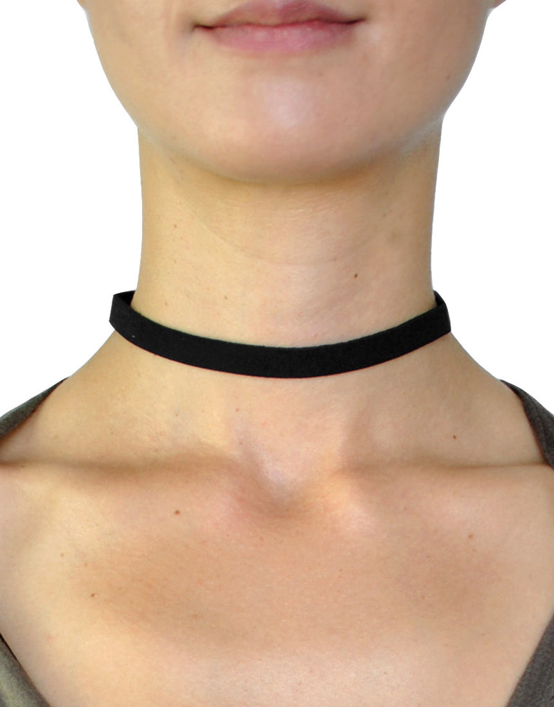 Thin Black Suede Choker Necklace – Jewel Cult