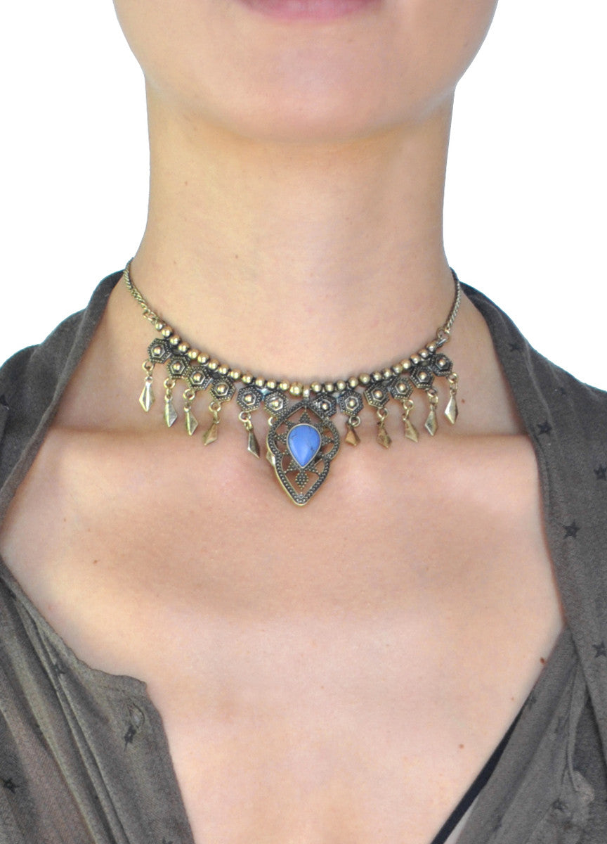 Marrakesh Fringe Choker Necklace