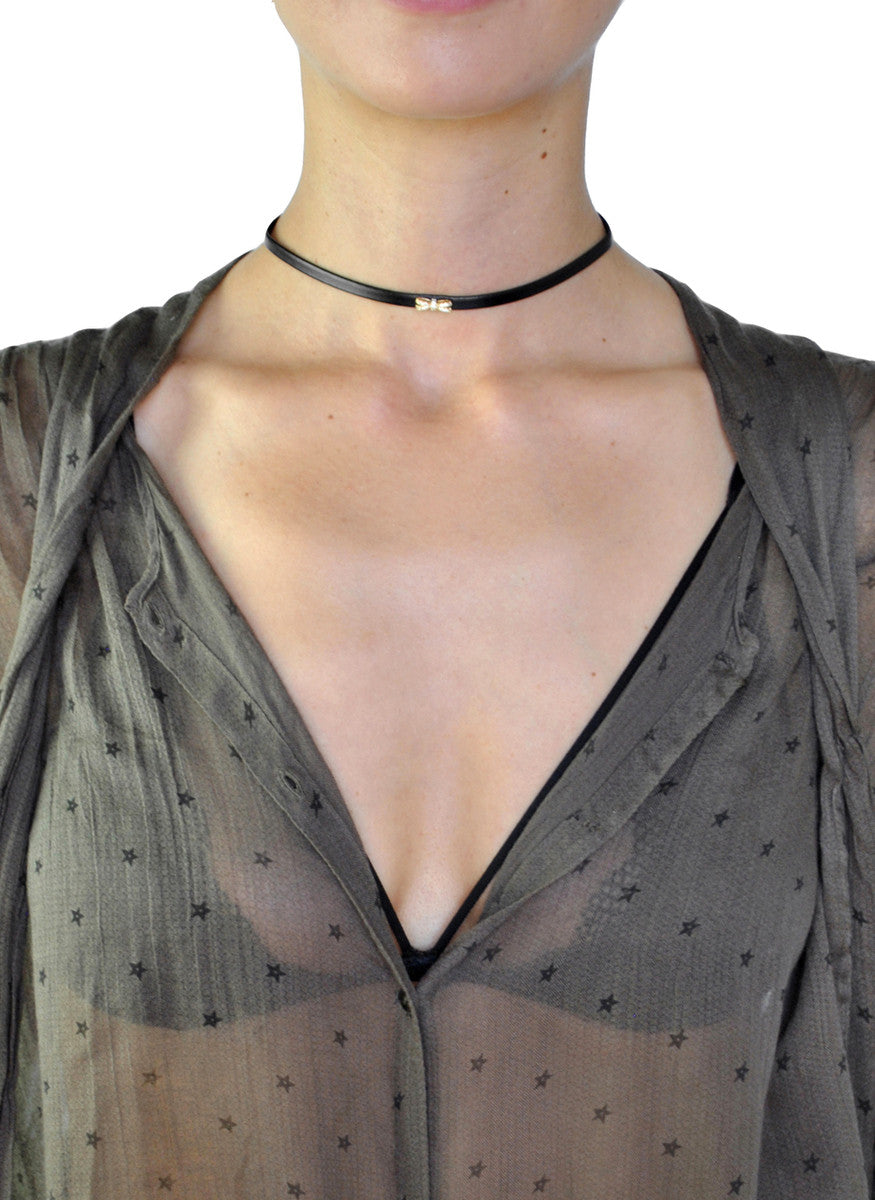 Dainty Crystal Bow Choker Necklace