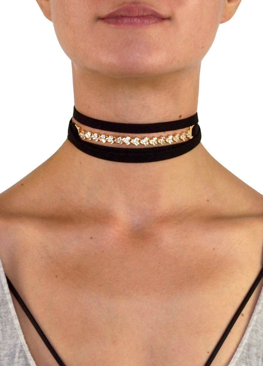Sarah Crystal Wrap Choker