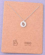 Dainty Horoscope Zodiac Coin Pendant Necklace