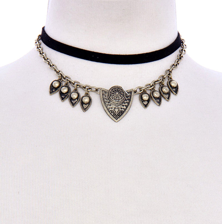 Bohemian Dream Metal Choker Necklace Set 