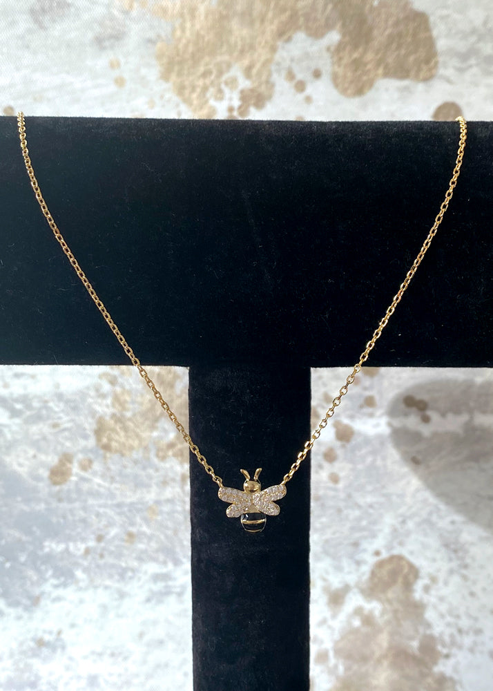 Dainty Bumble Bee Necklace