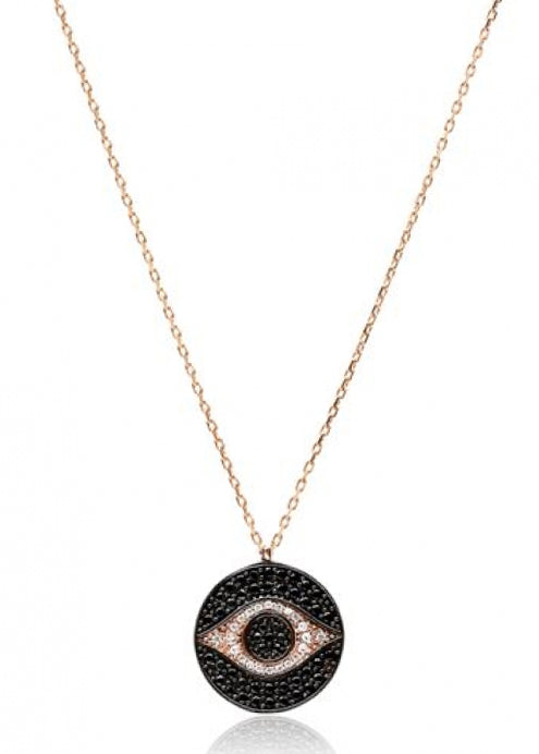 Rose Gold / Clear with Black Eye