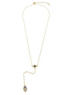 Crystal Hamsa 925 Lariat Y Drop Necklace