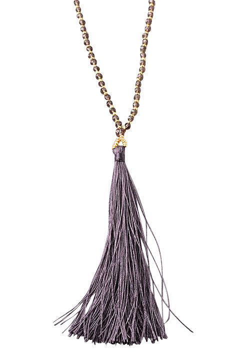 Indie Smoke Boho Beaded Tassel Necklace