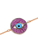 Eyes Open Crystal Bracelet - Pink CZ Crystals