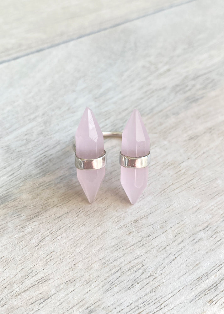 Rose Quartz Sterling Silver Ring