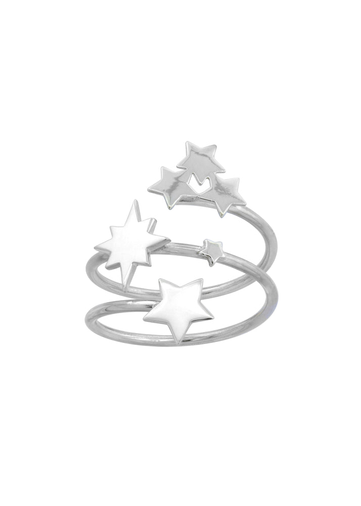 All The Stars Sterling Silver Wrap Ring