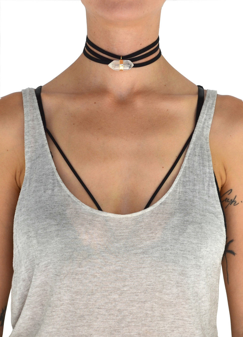 Boho Stone Wrap Choker Necklace