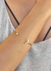 Dainty Moon & Star Crystal Bracelet