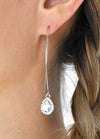 Crystal Teardrop Fish Hook Earrings