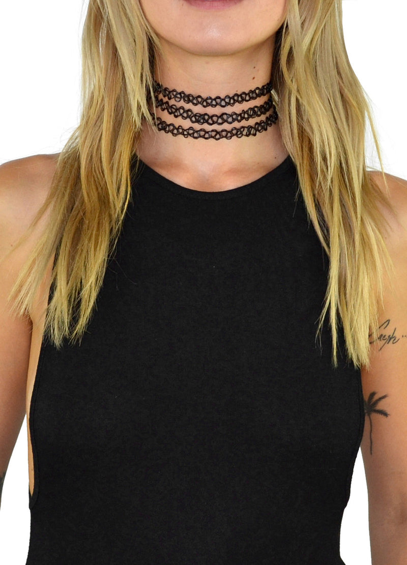 maling Gøre husarbejde etiket Tattoo Stretch Choker Necklace – Jewel Cult