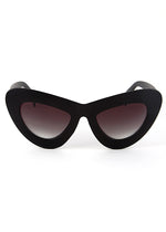 Oversized Butterfly Thick Frame Sunglasses Black