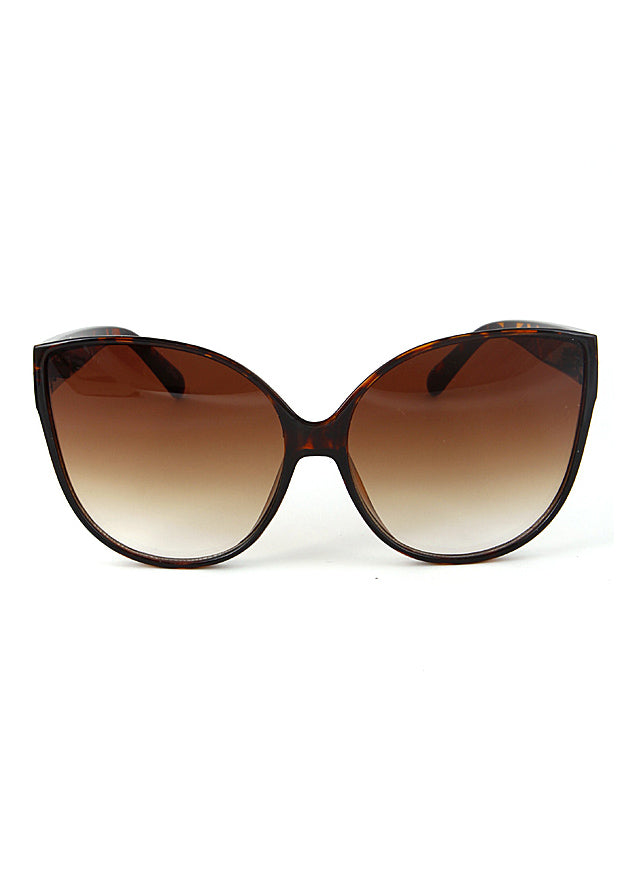 Glam Oversized Cat Eye Sunglasses Tortoiseshell