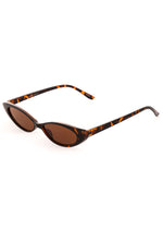Thin Retro Cat Eye Sunglasses - Tortoiseshell