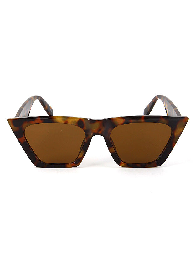 Squared Cat Eye Sunglasses Tortoiseshell