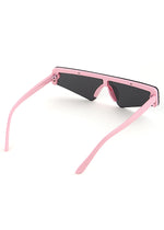 Slim Techno Rectangle Sunglasses Pink