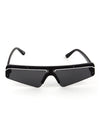 Slim Techno Rectangle Sunglasses Black