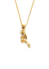 Single Rose 14k Gold Necklace