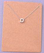 Dainty Initial Letter Alpha Pendant Necklace