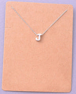 Dainty Initial Letter Alpha Pendant Necklace