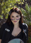 Rimless Heart Frame Sunglasses