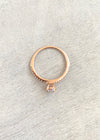 Rose Gold CZ Oval Ring