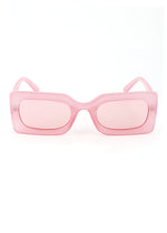 Bella Slim Rectangle Sunglasses Pink