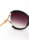 Donna Lux Oversized Sunglasses Black Lens