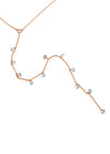 Drips of Crystal Lariat Necklace - Rose Gold