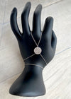 Sterling Silver Crystal Medallion Hand Chain
