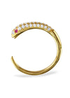 Dainty Crystal Snake Ring Gold Vermeil 