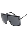 Shield Me Oversized Sunglasses - Black