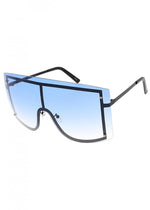 Shield Me Oversized Sunglasses - Blue